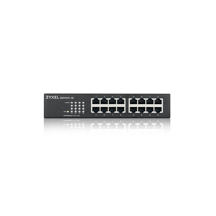 ZyXEL GS1100-16v4 Неуправляем + 16 портов гигабитов неуправляем комутатор