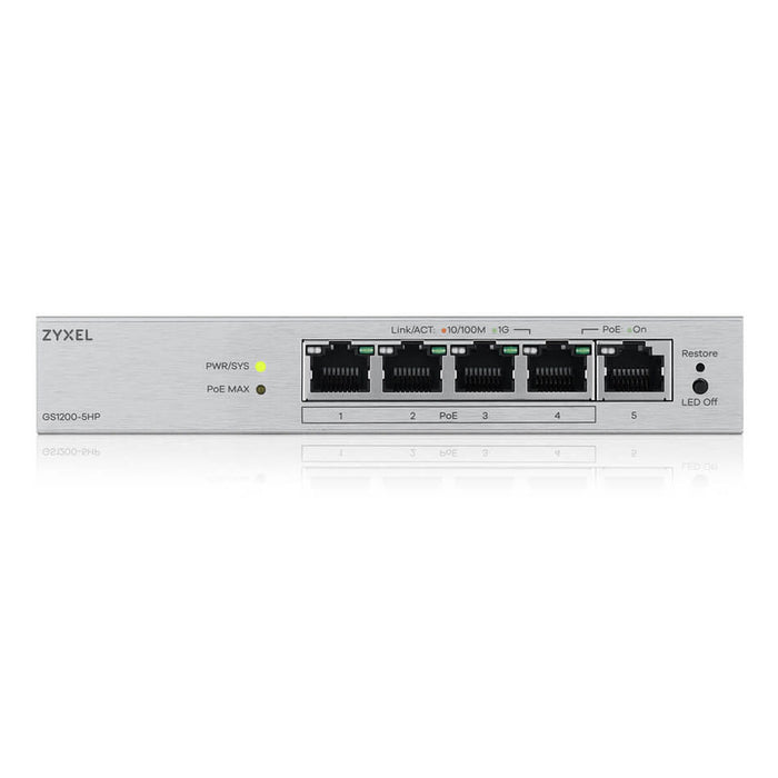 Суич ZyXEL GS1200-5HPV3-EU0101F