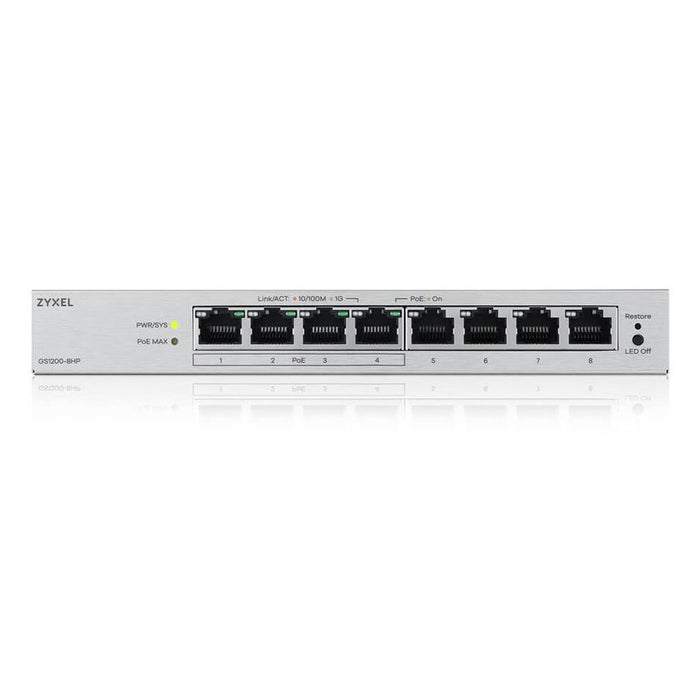 Суич ZyXEL GS1200-8HPV3-EU0101F