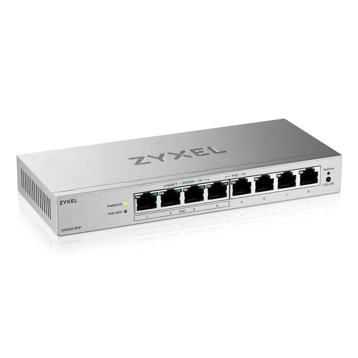Суич ZyXEL GS1200-8HPV3-EU0101F