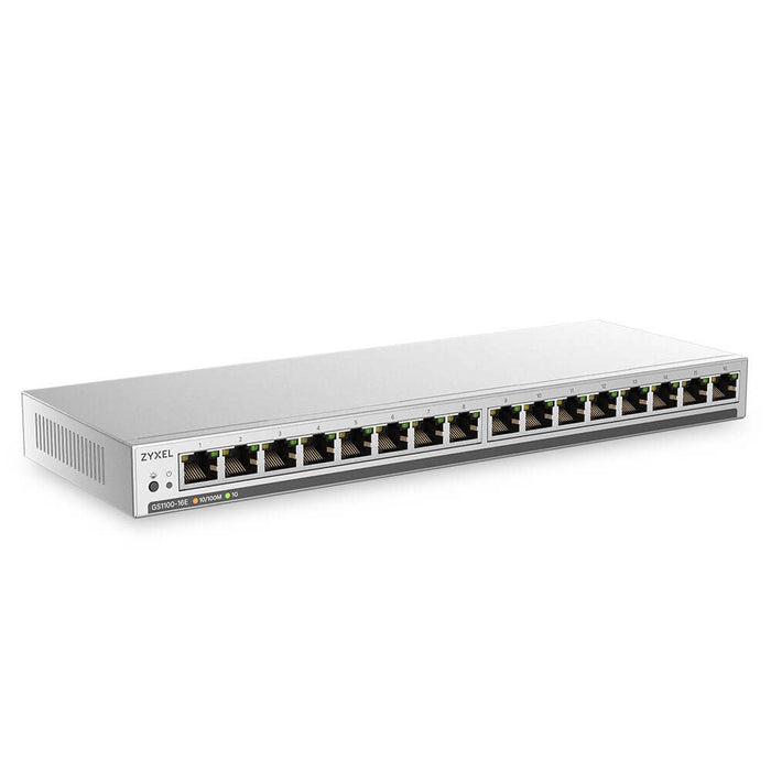 Zyxel GS1100-16E-EU0101F 16-портов неуправляем, безвентилаторен, тънък комутатор
