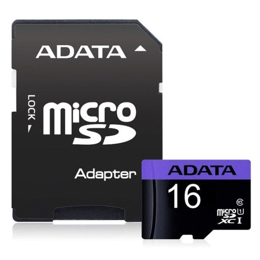 Памет Adata 16GB MicroSDHC UHS - I CLASS 10 (1 adapter)