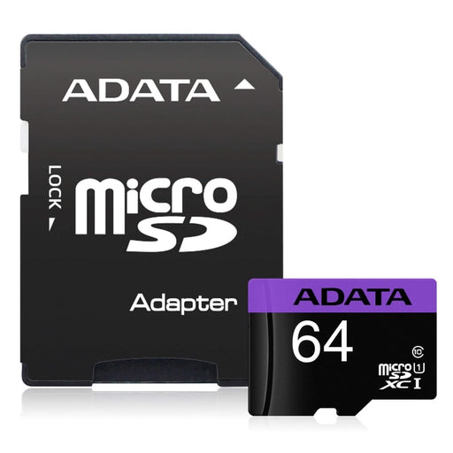 Памет Adata 64GB MicroSDXC UHS - I CLASS 10 (1 adapter)