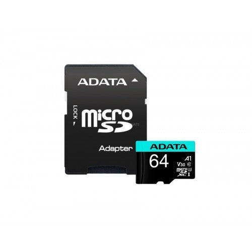 Памет Adata 64GB MicroSDXC UHS - I U3 V30S A2 (1 adapter)