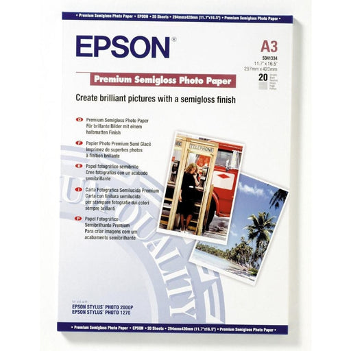Хартия Epson Premium Semigloss Photo Paper DIN A3