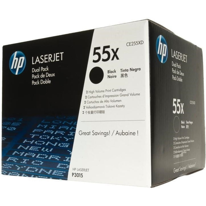 Консуматив HP 55X Black Dual Pack LaserJet Toner Cartridges