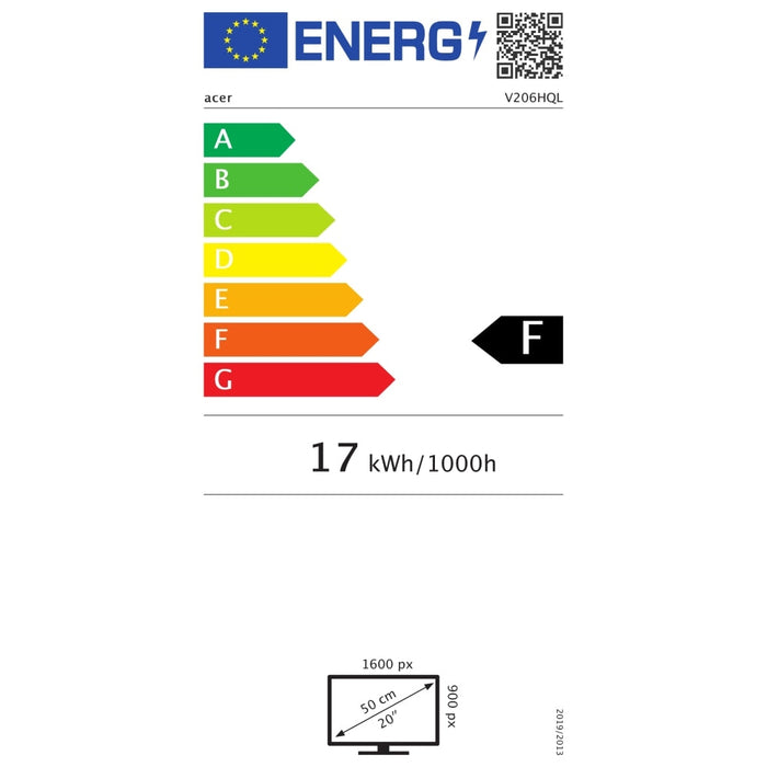 Монитор Acer V206HQLAb 19,5’ Wide TN LED 5 ms