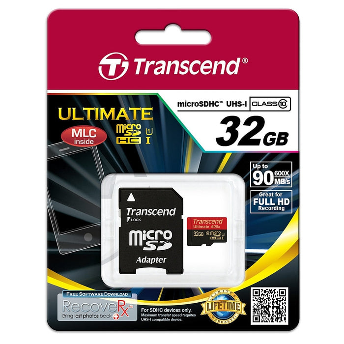 Памет Transcend 32GB micro SDHC UHS - I MLC 600x (with
