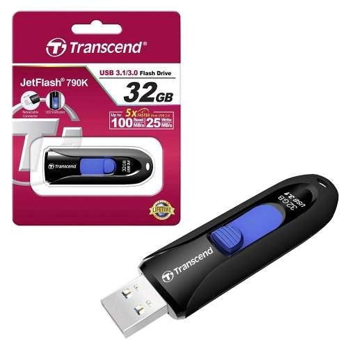Памет Transcend 32GB JETFLASH 790 USB 3.1 black