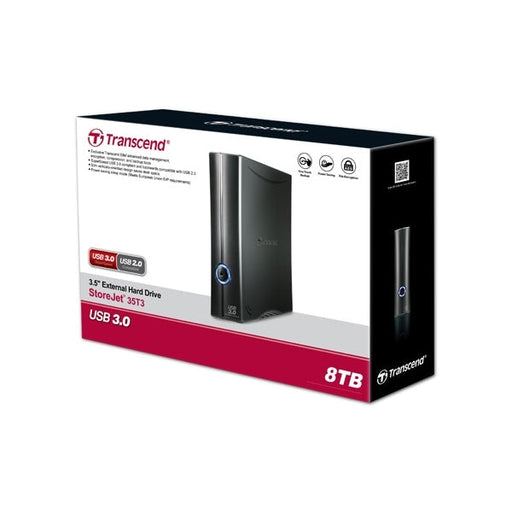 Твърд диск Transcend 8TB StoreJet 3.5’ T3