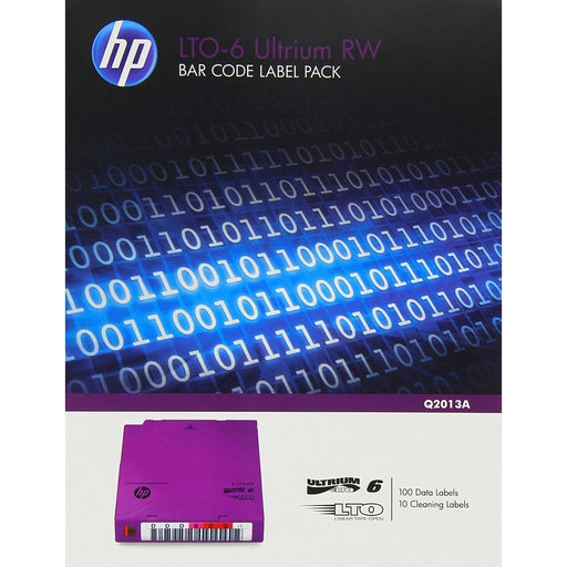 Консуматив HP LTO - 6 Ultrium RW Bar Code Label Pack