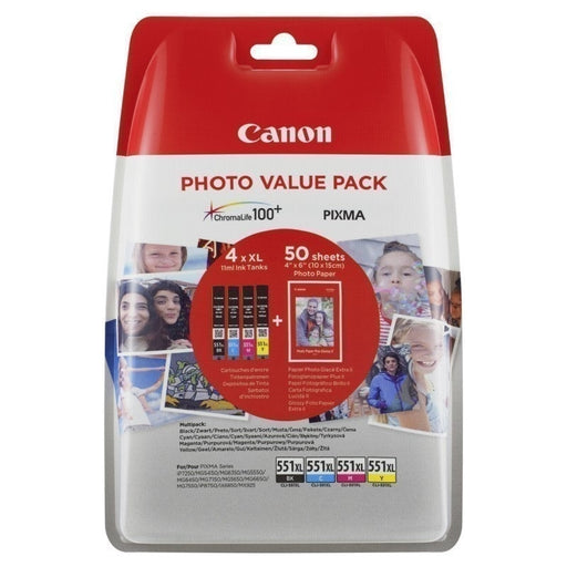 Консуматив Canon CLI - 551XL C/M/Y/BK Photo Value Pack
