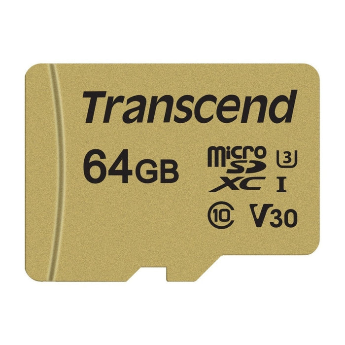 Памет, Transcend 64GB microSD UHS-I U3 (with adapter), MLC