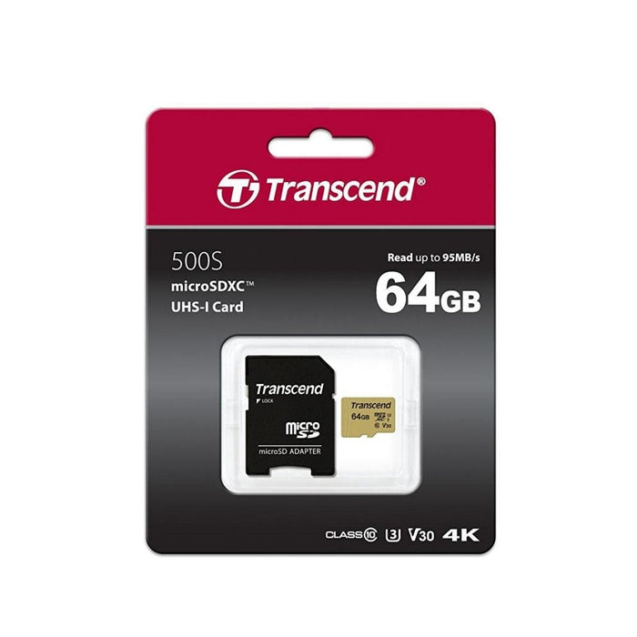 Памет, Transcend 64GB microSD UHS-I U3 (with adapter), MLC