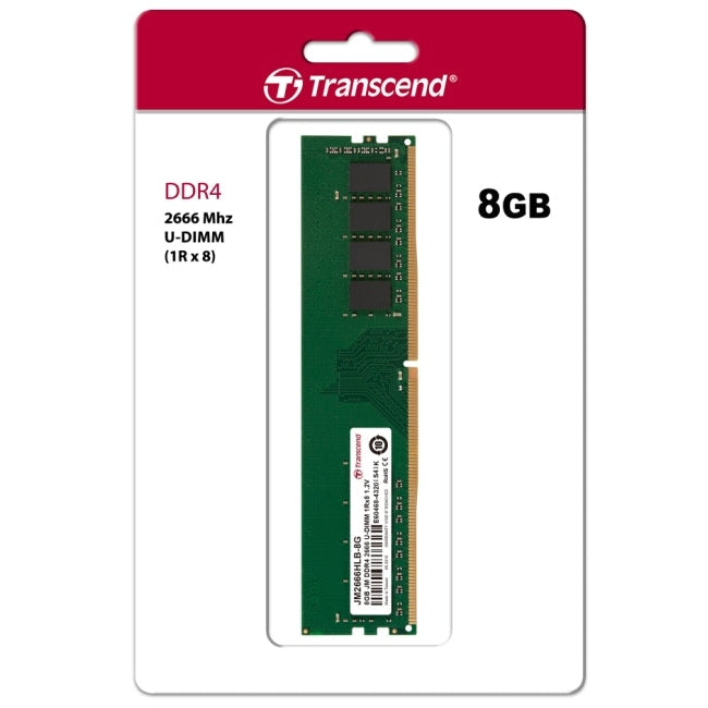 Памет Transcend 8GB JM DDR4 2666Mhz U - DIMM 1Rx8 1Gx8