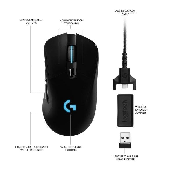 Мишка Logitech G703 Wireless Mouse Lightsync RGB