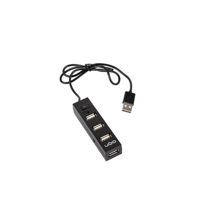 USB хъб uGo 2.0 hub MAIPO HU100 4 - ports with switch Black