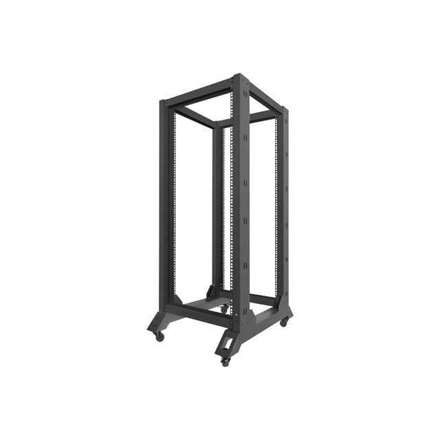 Комуникационен шкаф Lanberg open rack 27U 600x800 black