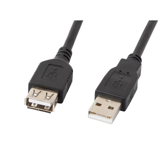 Кабел Lanberg extension cable USB 2.0 AM - AF 5m black