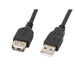 Кабел Lanberg extension cable USB 2.0 AM - AF 5m black