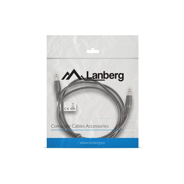Кабел Lanberg mini jack 3.5mm M/M 3 pin cable 1.2m black
