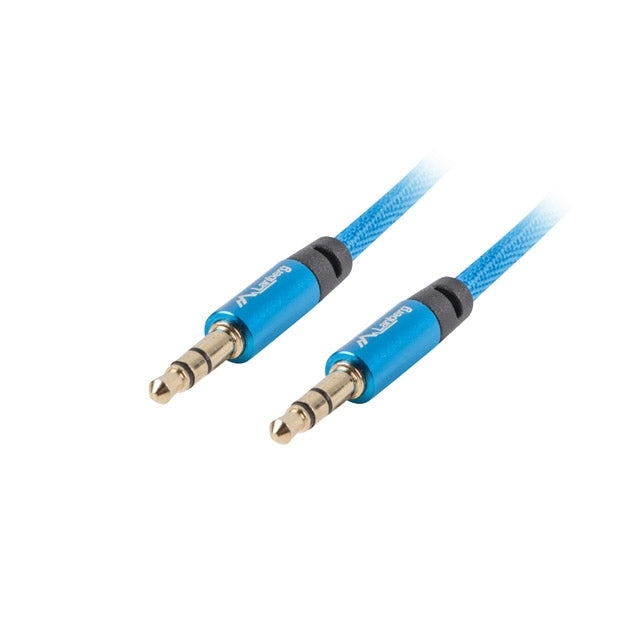 Кабел Lanberg mini jack 3.5mm M/M 3 pin cable 2m blue