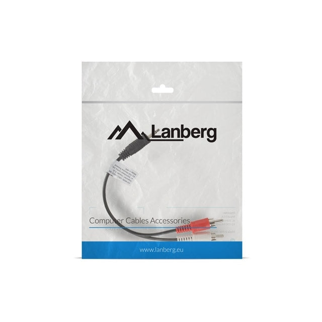 Кабел Lanberg mini jack 3.5mm (M) 3 pin - > 2X RCA