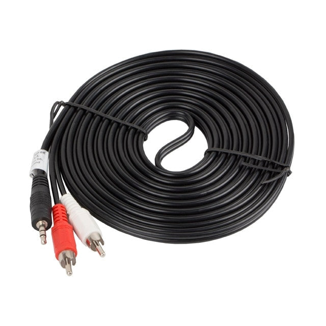 Кабел Lanberg mini jack 3.5mm (M) 3 pin - > 2X RCA