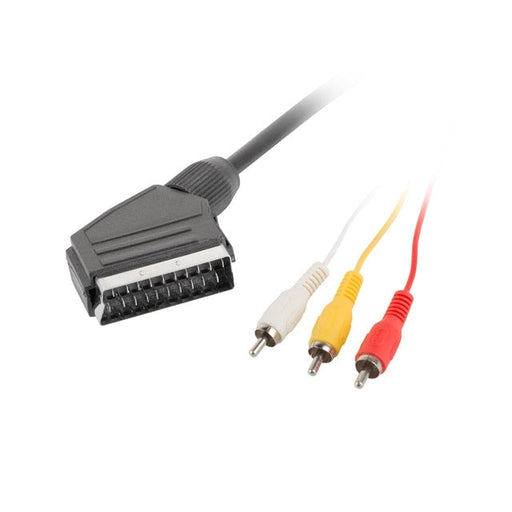 Кабел Lanberg cable SCART (EURO) - RCA x3 1.8m