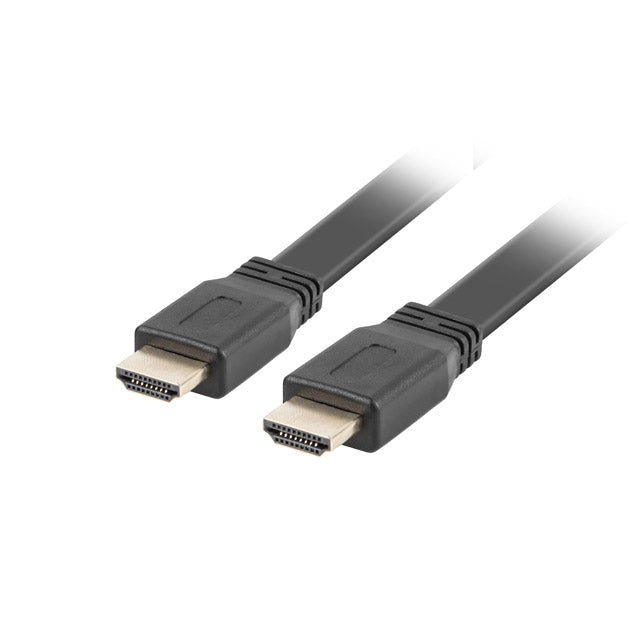 Кабел Lanberg HDMI M/M V2.0 cable 1.8m 4K flat black