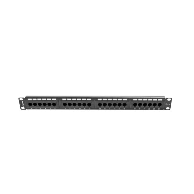 Пач панел Lanberg patch panel 24 port 1U CAT.5E black