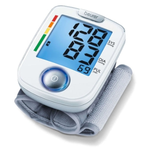 Апарат за кръвно налягане, Beurer BC 44 wrist blood pressure monitor, blue illuminated display,Risk indicator,Arrhythmia detection