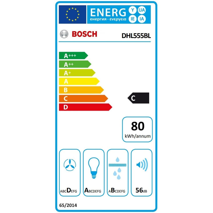 Аспиратор Bosch DHL555BL SER4; Comfort; Canopy