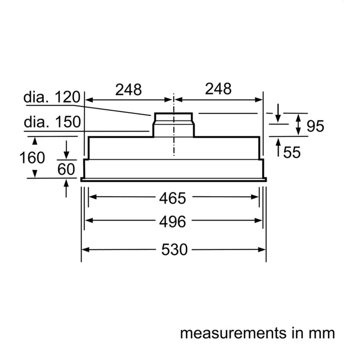 Аспиратор Bosch DHL555BL SER4; Comfort; Canopy