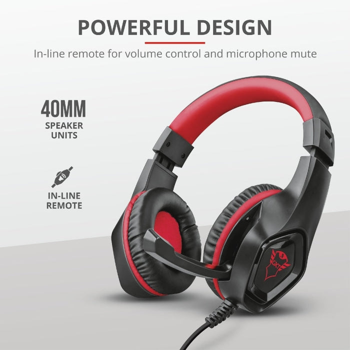 Слушалки TRUST GXT 404R Rana Gaming Headset