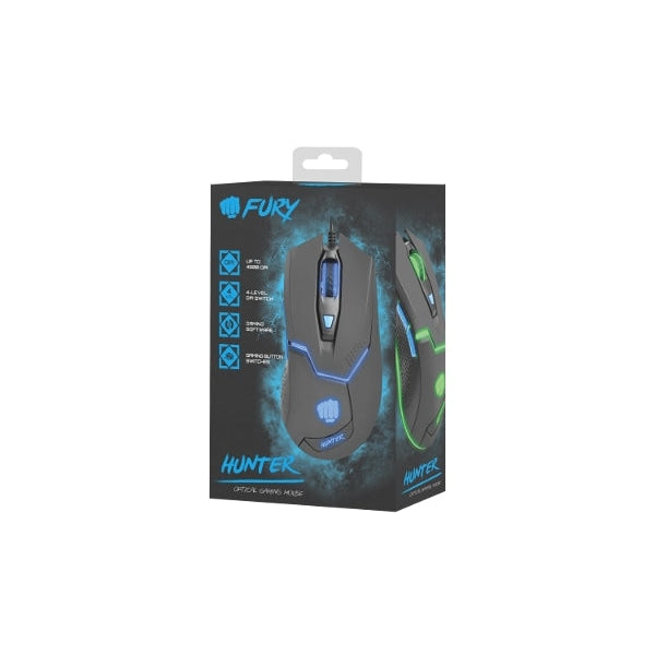 Мишка Fury Gaming Mouse Hunter 2.0 6400 DPI Optical