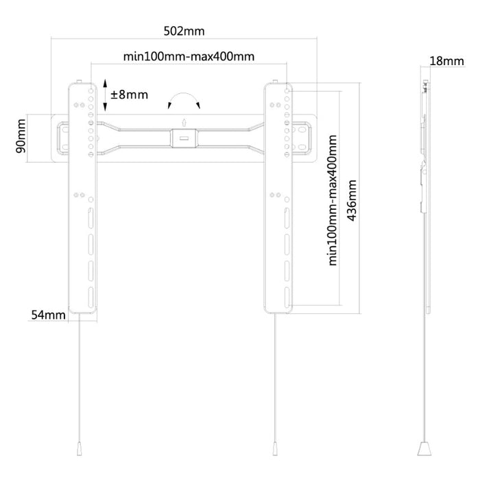 Стойка Neomounts by NewStar Flat Screen Wall Mount (fixed)