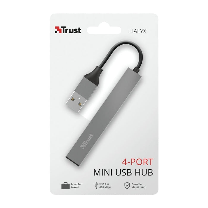 USB хъб TRUST Halyx 4 - Port Mini Hub