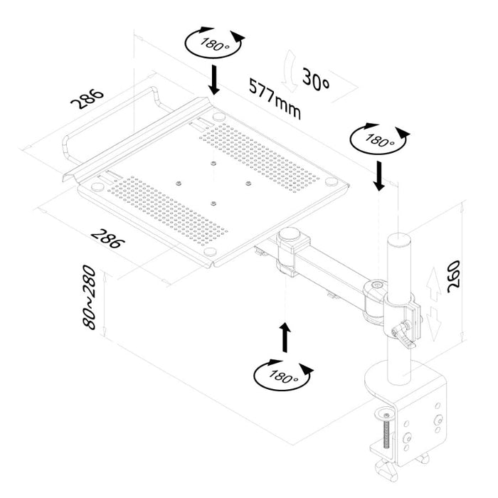 Стойка Neomounts by NewStar Notebook Swivel Arm