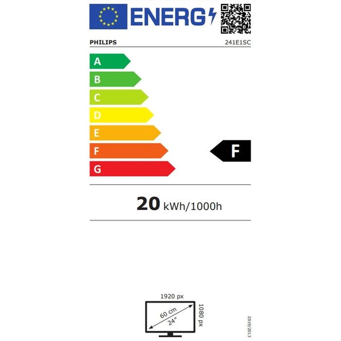 Монитор Philips 241E1SC 23.6’ Curved 1500R VA WLED 1920x1080