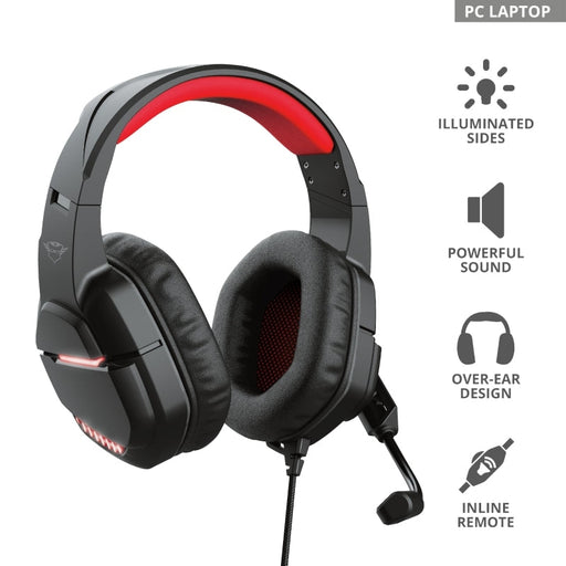 Слушалки TRUST GXT 448 Nixxo Illuminated Headset