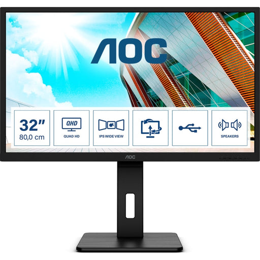 Монитор AOC Q32P2 31.5’ IPS WLED 2560x1440@75Hz