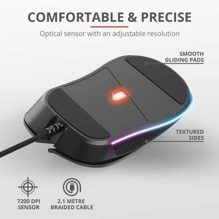 Мишка TRUST GXT 922 Ybar RGB Gaming Mouse