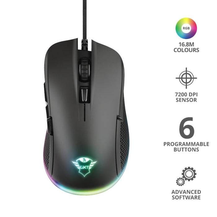 Мишка TRUST GXT 922 Ybar RGB Gaming Mouse