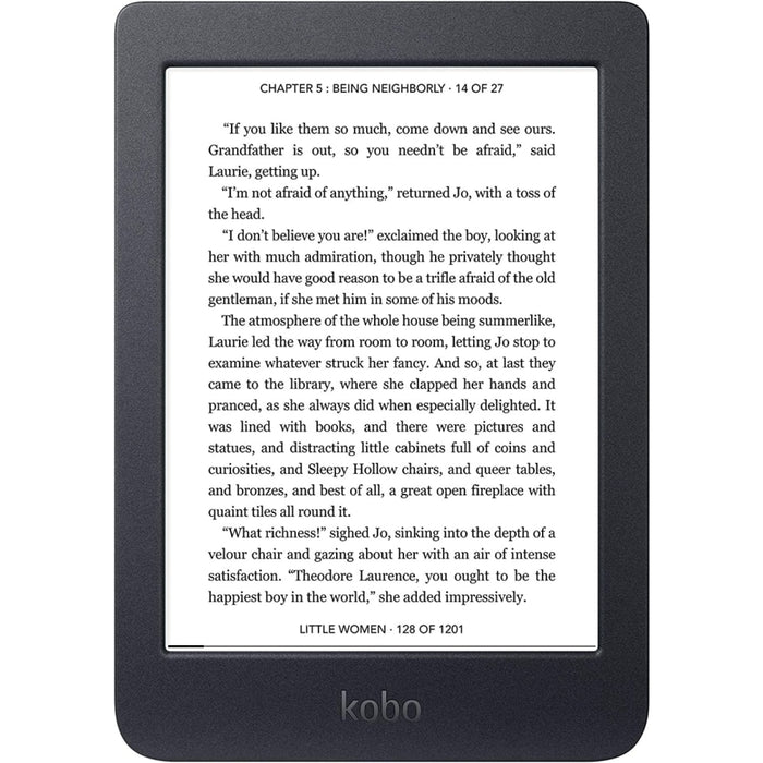 Четец за Е-книги, Kobo Nia 6" EPD w/ Carta display (1024x758) & ComfortLight Black