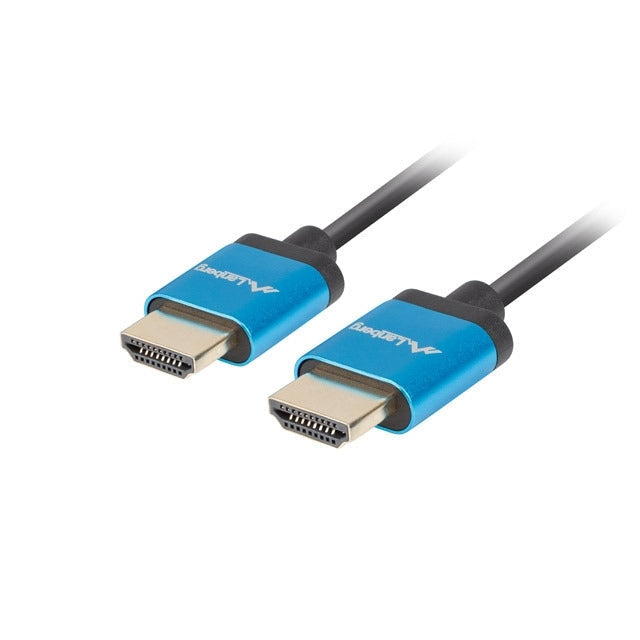 Кабел Lanberg HDMI M/M V2.0 cable 1.8m 4K Slim black