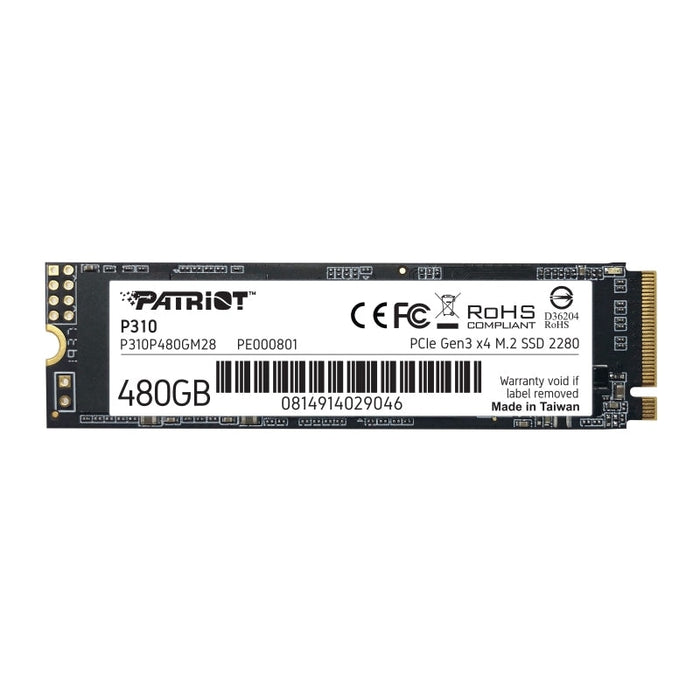 Твърд диск Patriot P310 480GB M.2 2280 PCIE