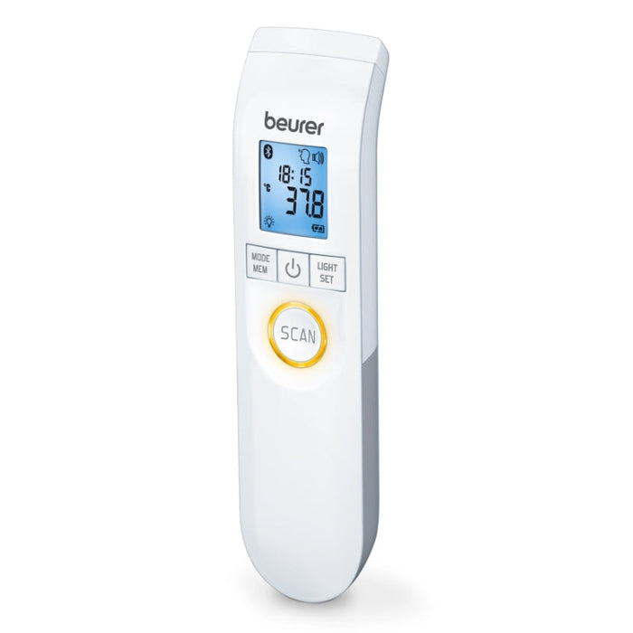 Термометър, Beurer FT 95 BT non-contact thermometer, Bluetooth, Measurement of body, ambient and surface temperature, Led temperature alarm (green, yellow/ red)