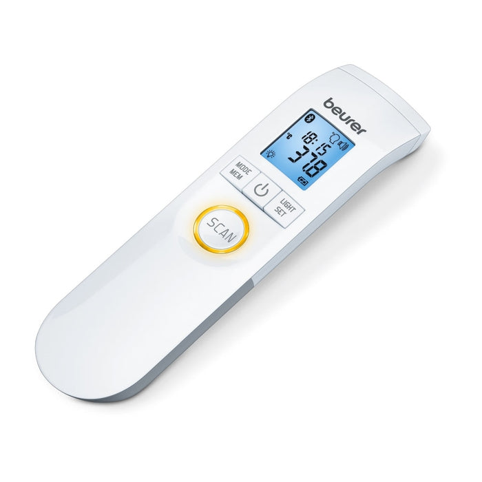 Термометър, Beurer FT 95 BT non-contact thermometer, Bluetooth, Measurement of body, ambient and surface temperature, Led temperature alarm (green, yellow/ red)