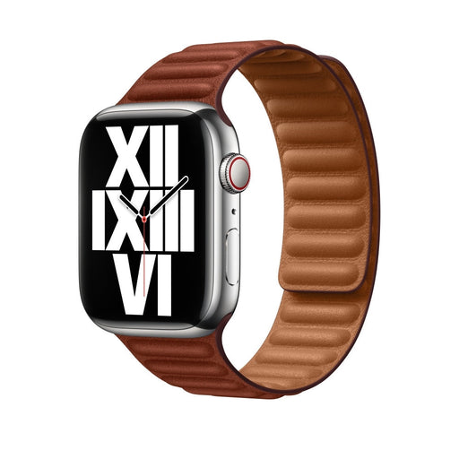 Каишка за часовник Apple Watch 45mm Umber Leather Link - S/M